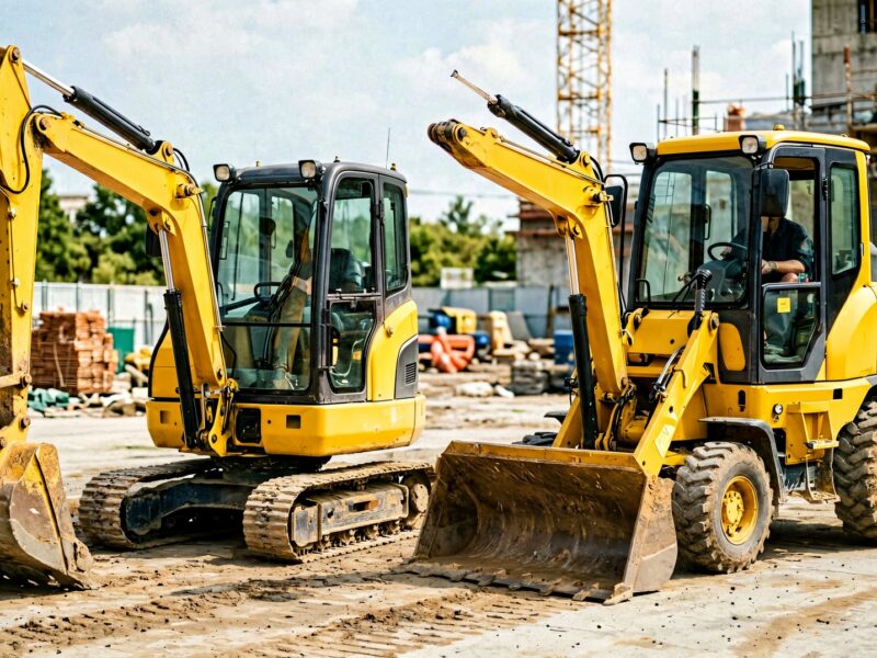 Mini excavator and backhoe loader comparison